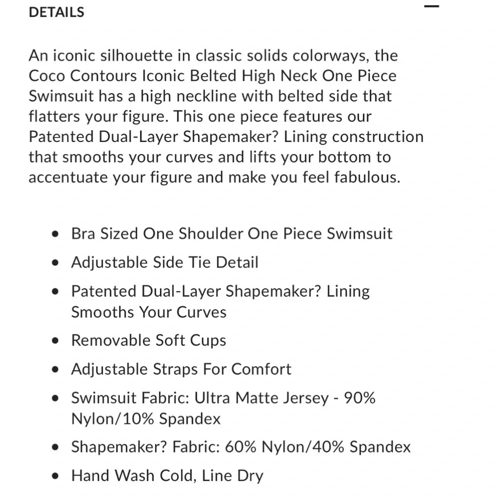 NEW Contours by Coco Reef Hidden Shapewear One Piece Swimsuit Size 12/36C Bloom - Picture 12 of 16